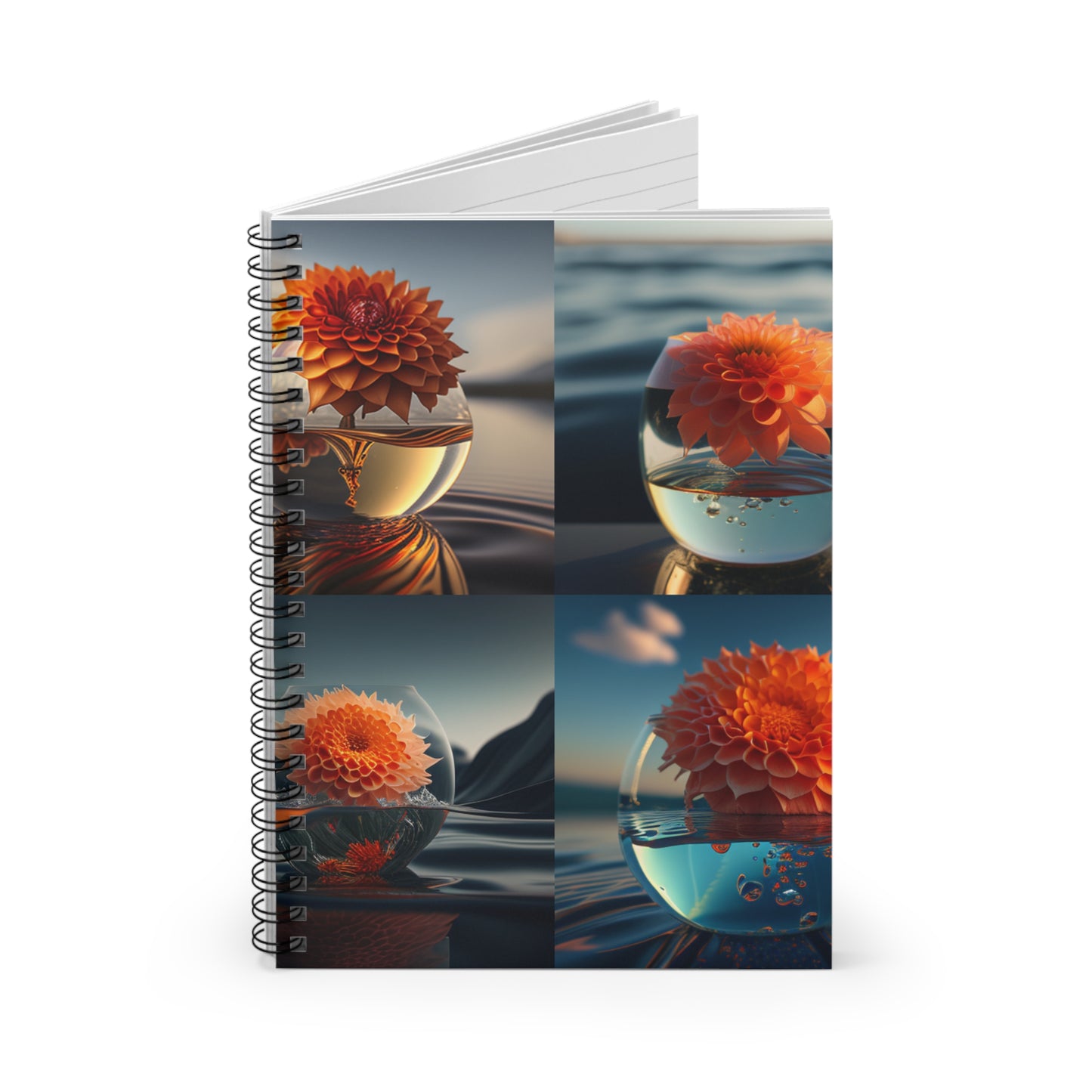 Spiral Notebook - Ruled Line Dahlia Orange 5