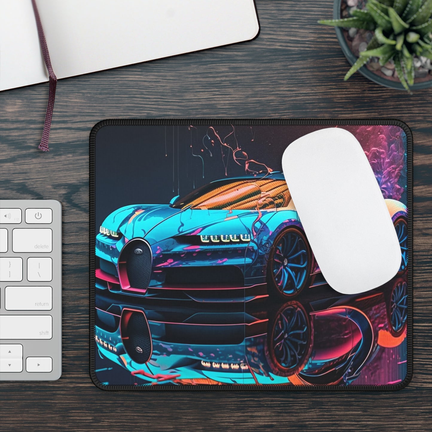 Gaming Mouse Pad  Bugatti Neon Chiron 4