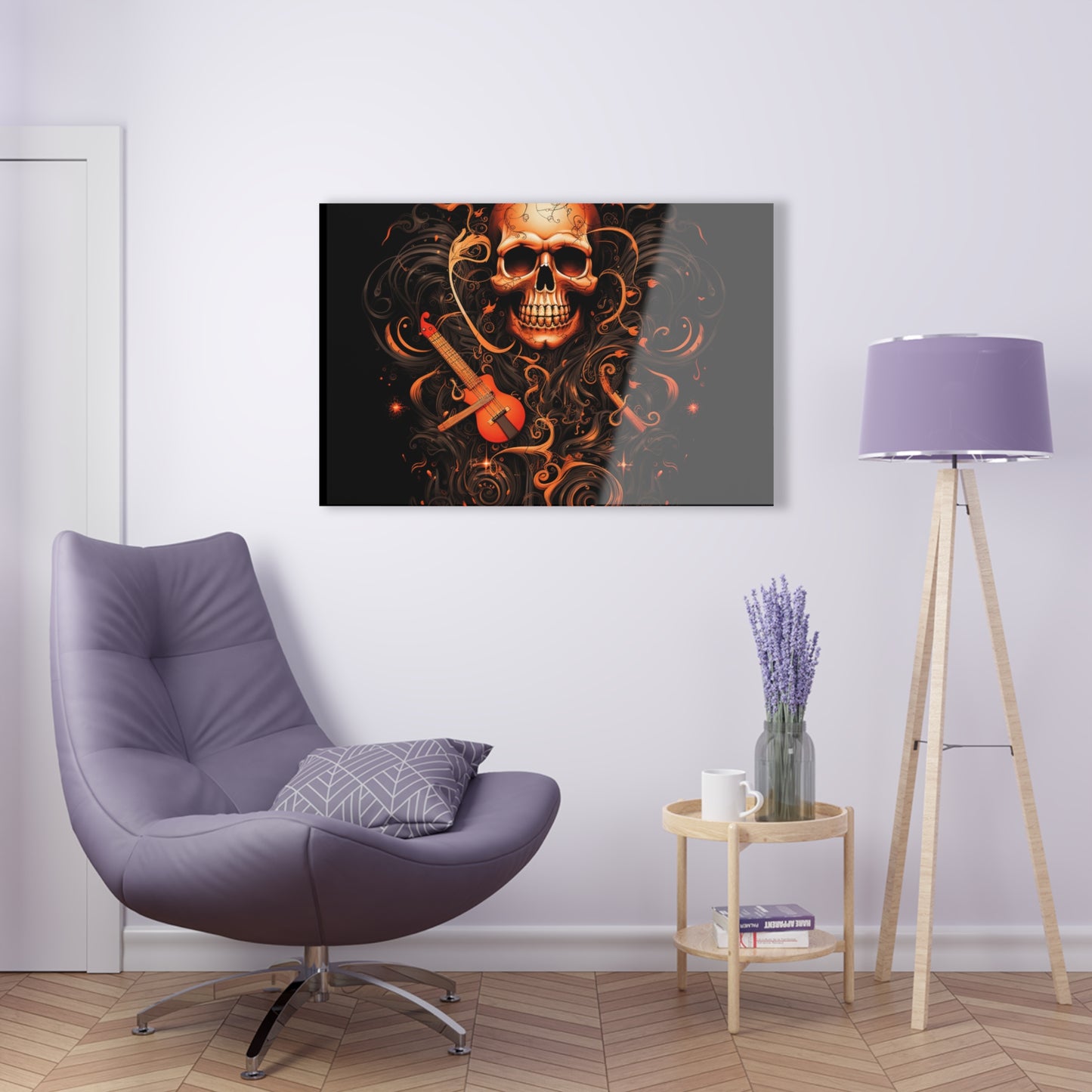 Acrylic Prints Skull Treble Clef 4