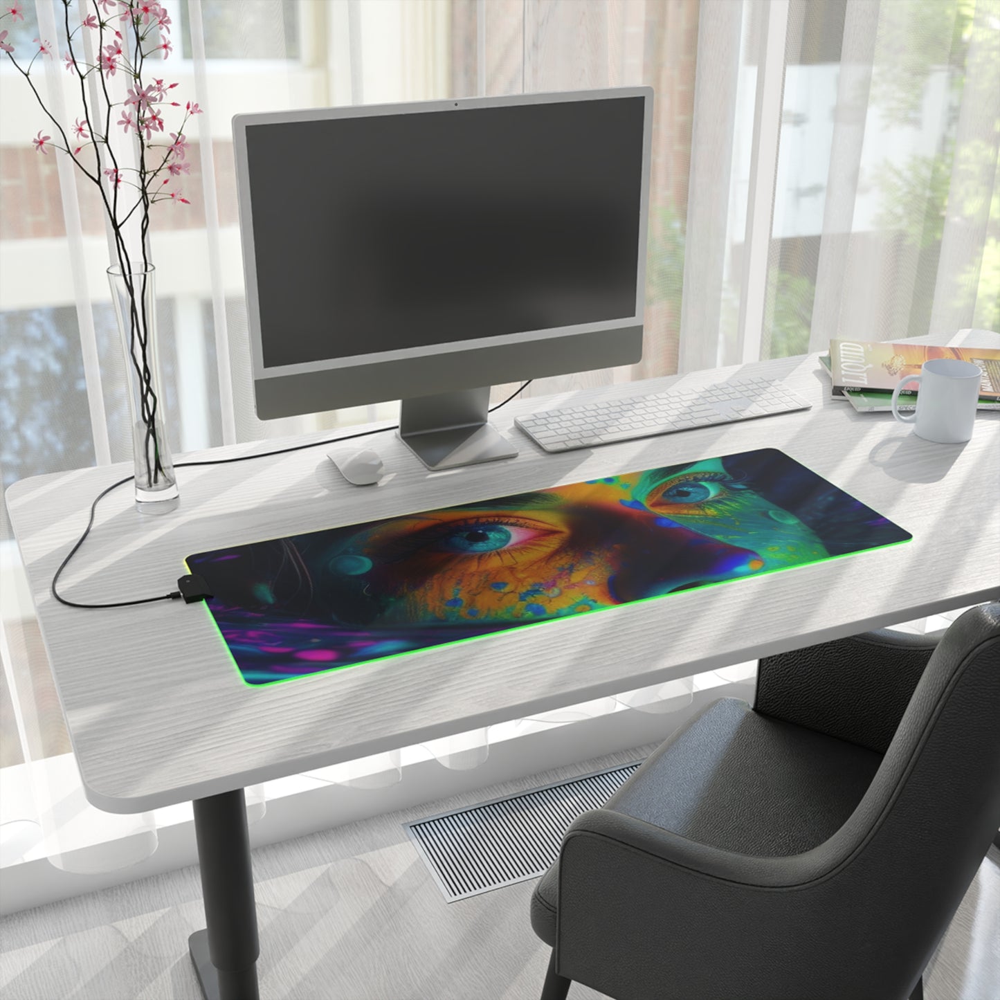 LED Gaming Mouse Pad Florescent Glow 3