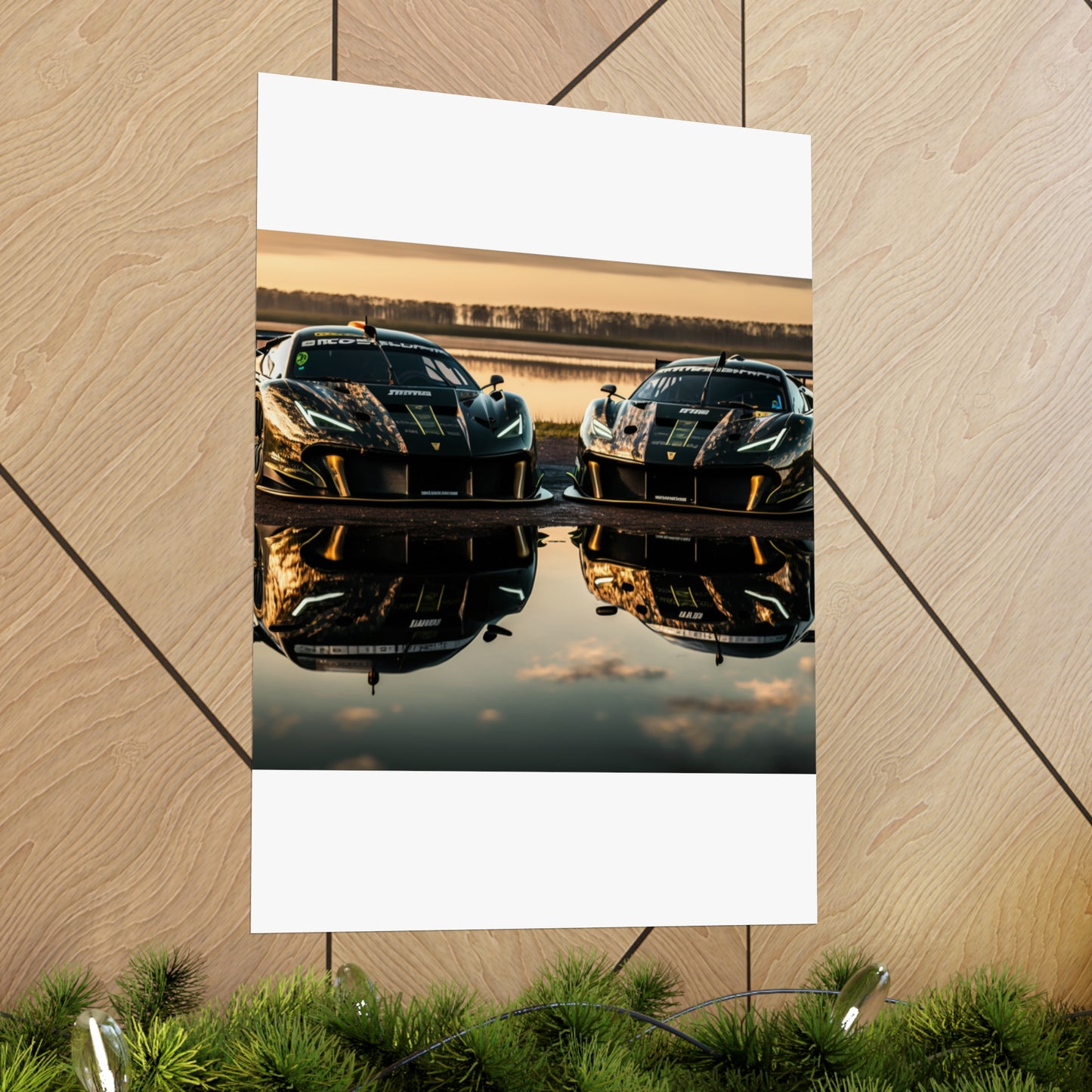 Premium Matte Vertical Posters Ferrari Lake 4