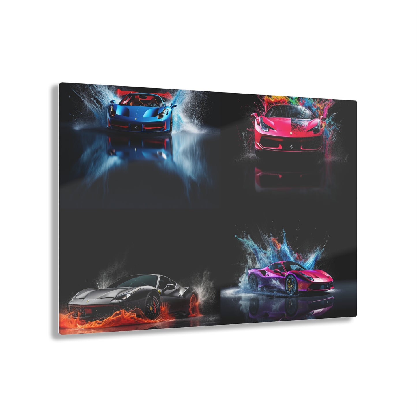 Acrylic Prints Ferrari Water Splash 5