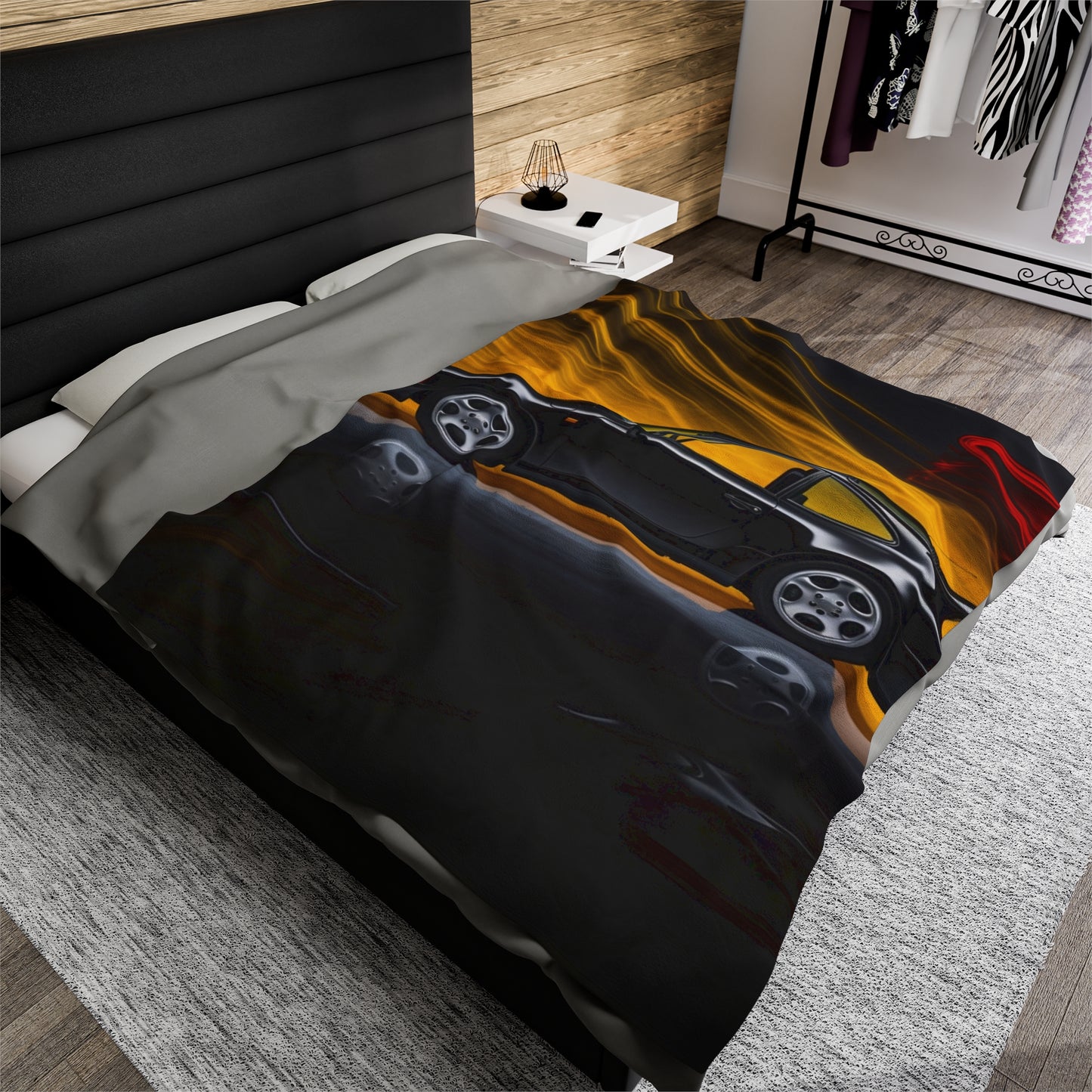 Velveteen Plush Blanket Porsche 933 4