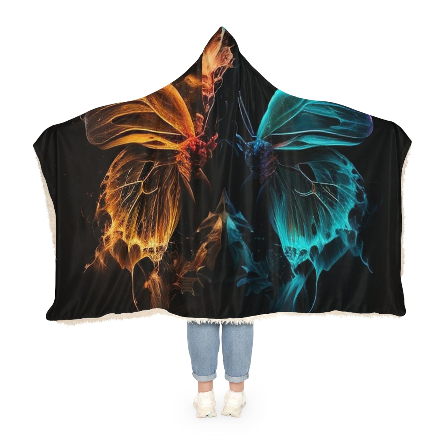 Snuggle Hooded Blanket Neon Glo Butterfly 4