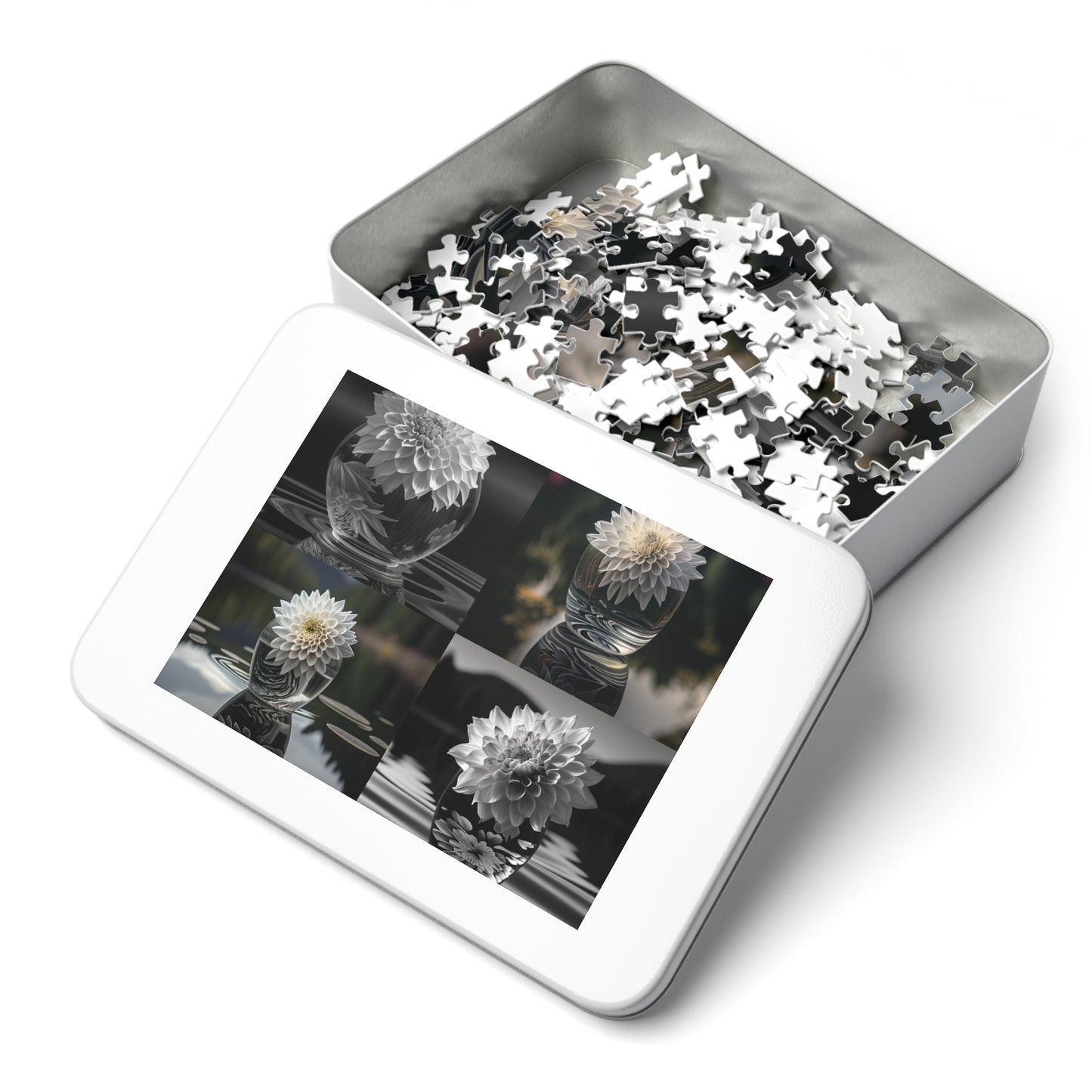 Jigsaw Puzzle (30, 110, 252, 500,1000-Piece) White Dahlia 5