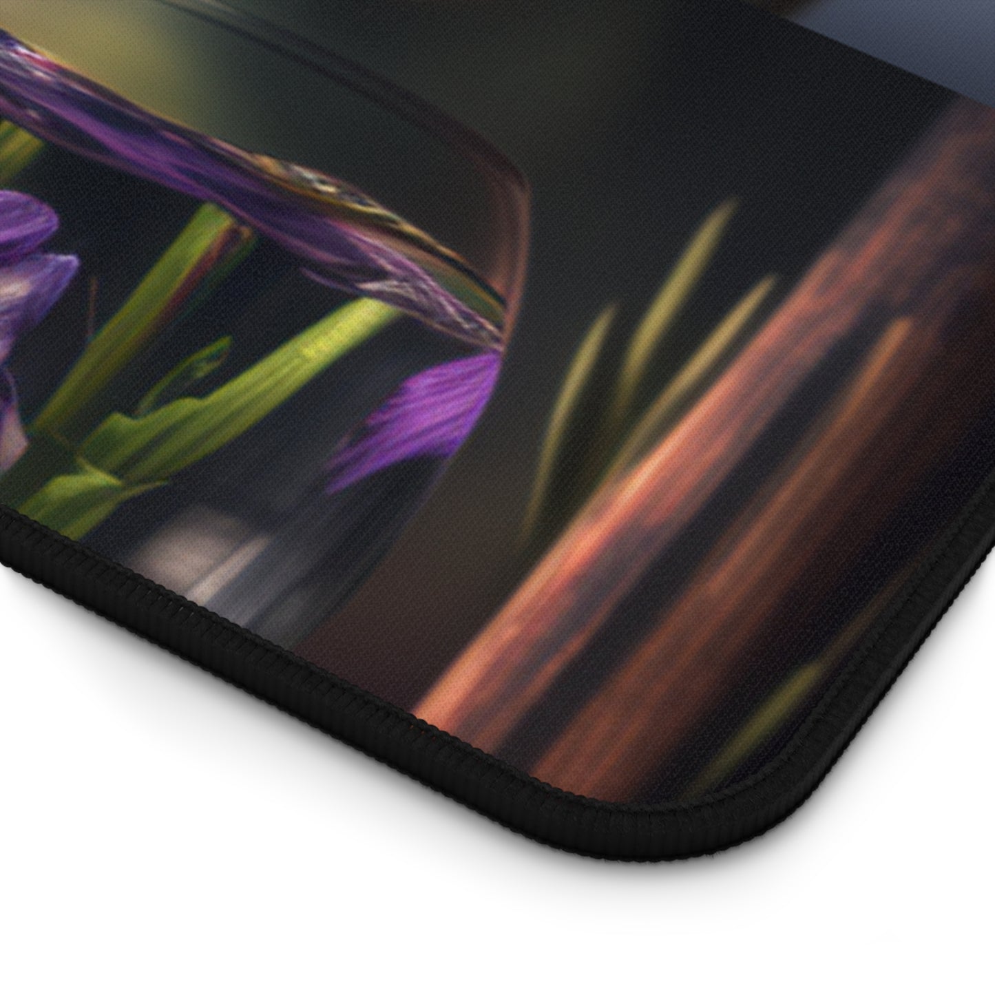 Desk Mat Purple Iris in a vase 5