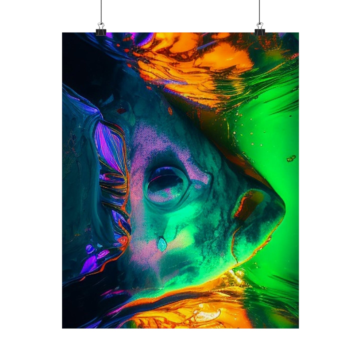 Premium Matte Vertical Posters Florescent Glow 1