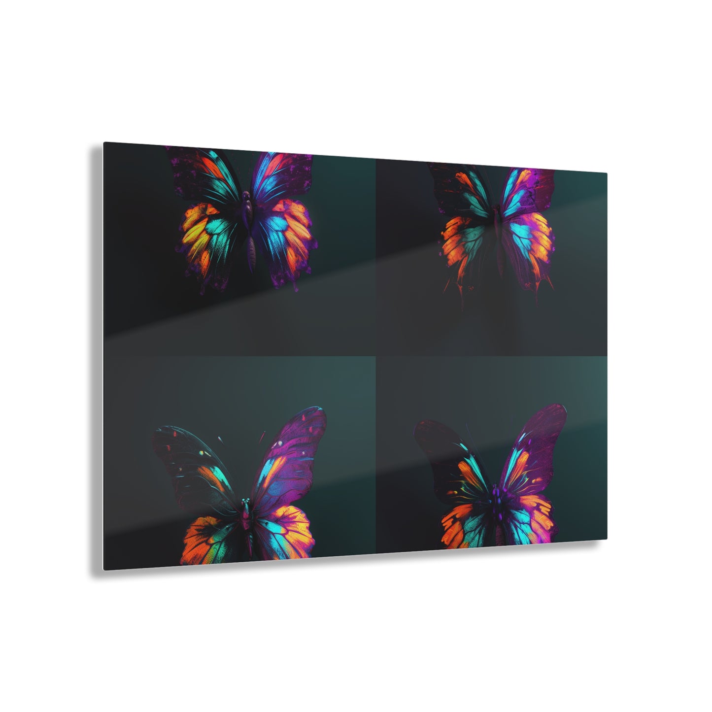 Acrylic Prints Hyper Colorful Butterfly Purple 5