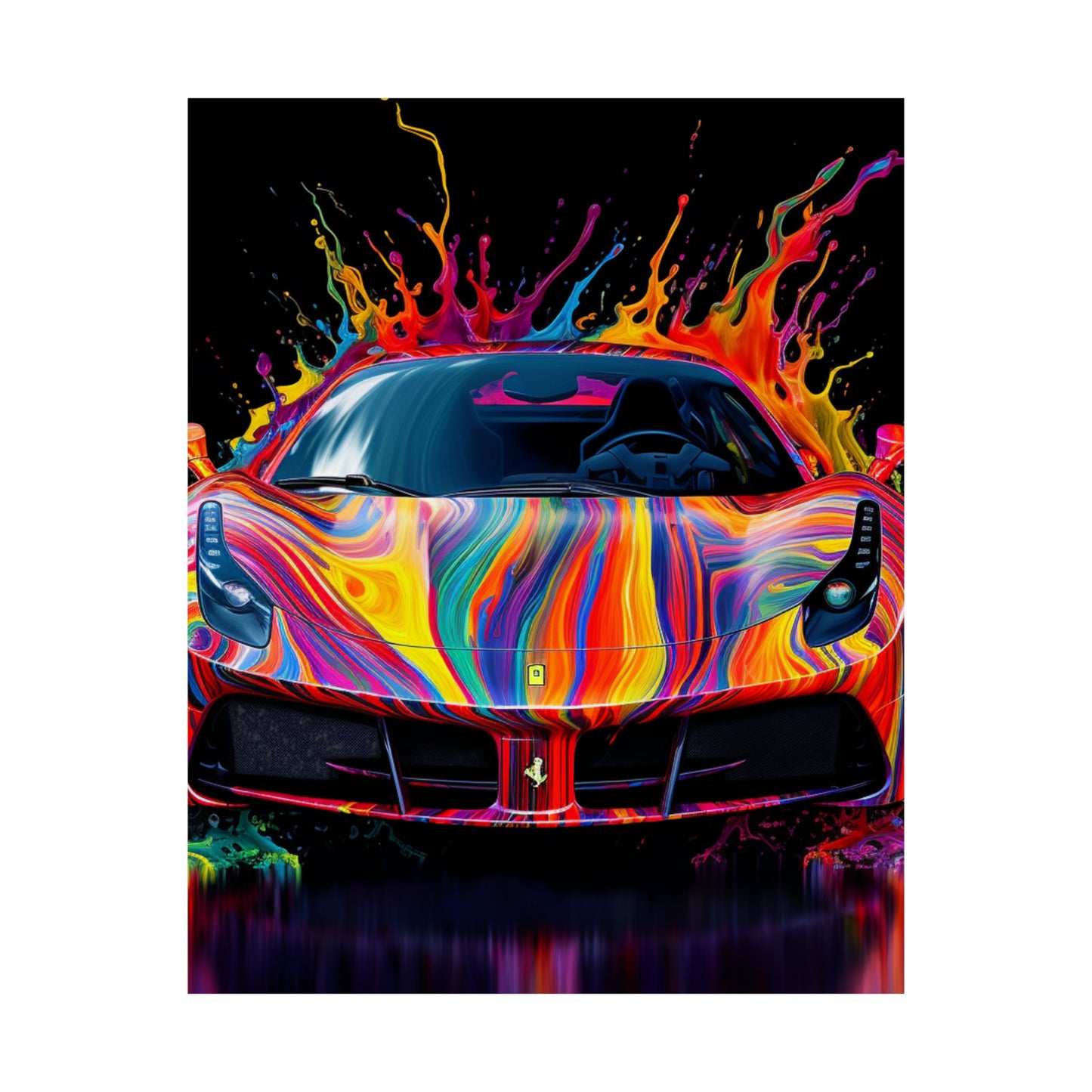 Premium Matte Vertical Posters Ferrari Fusion Water 4