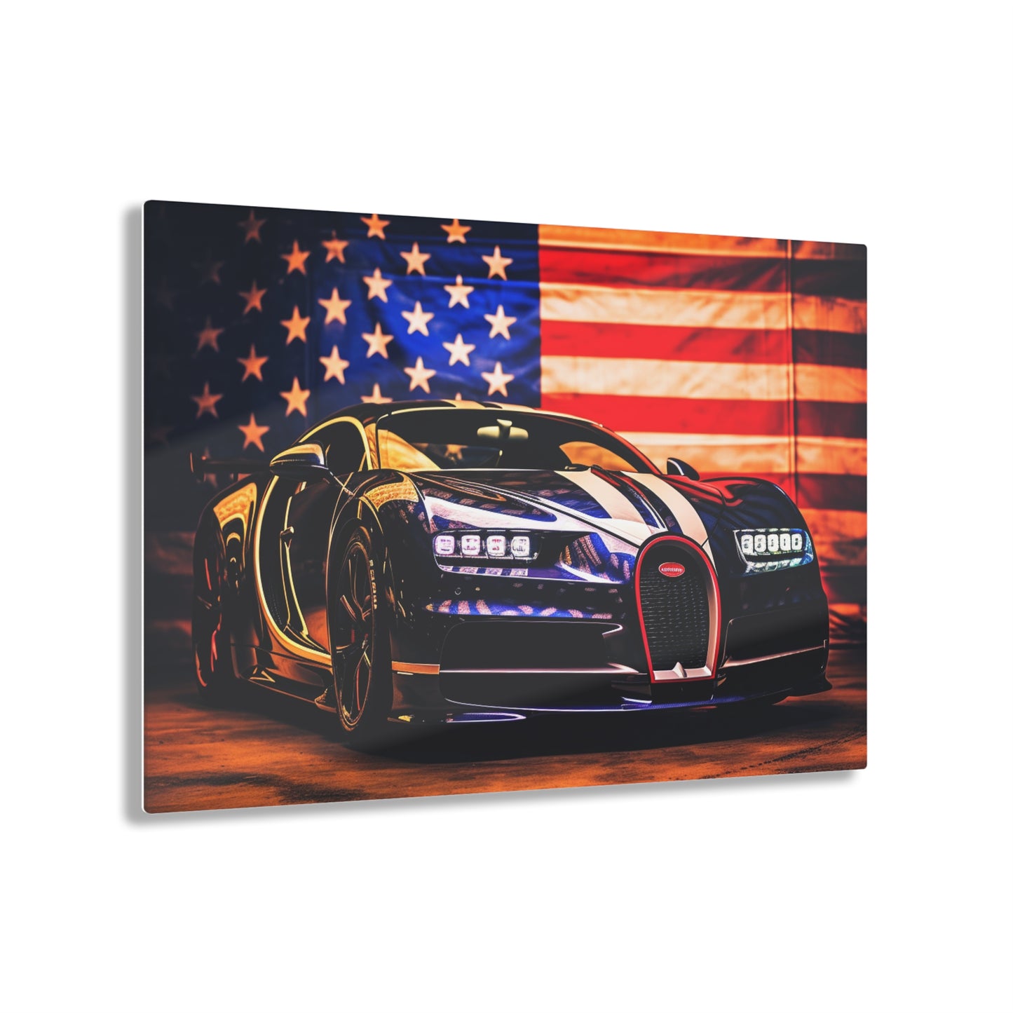 Acrylic Prints Macro Bugatti American Flag 4