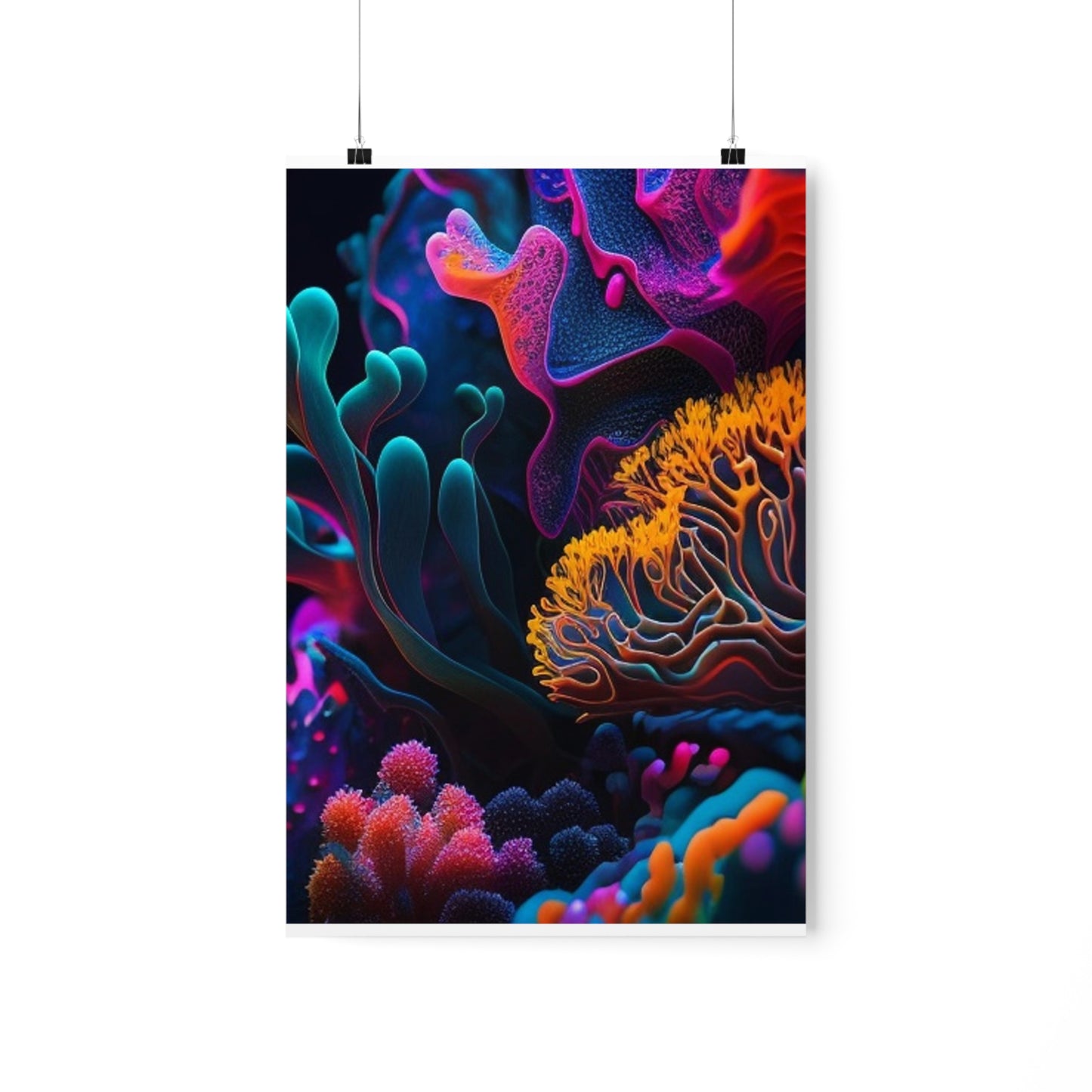 Premium Matte Vertical Posters Macro Coral Reef 2