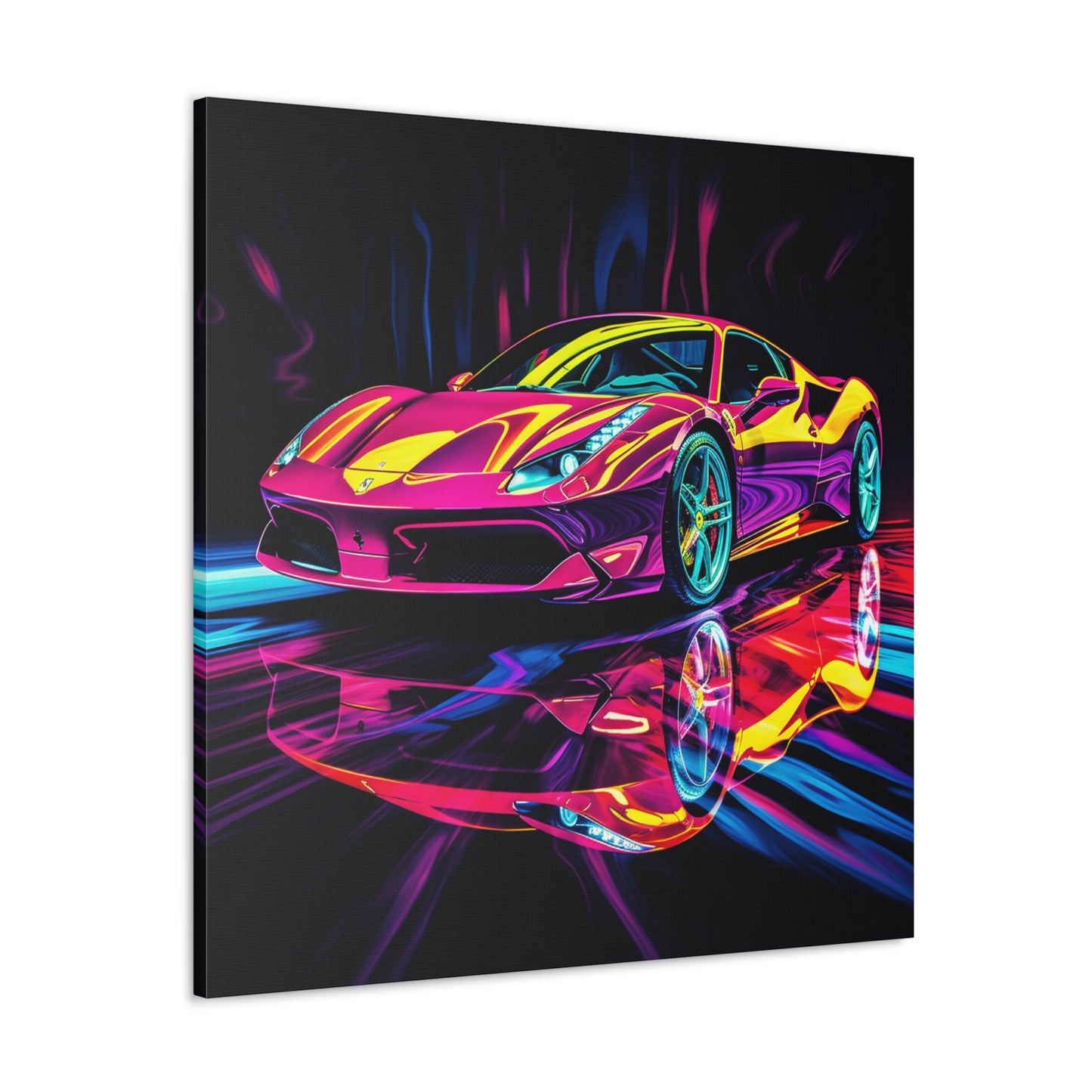 Canvas Gallery Wraps Pink Ferrari Macro 2