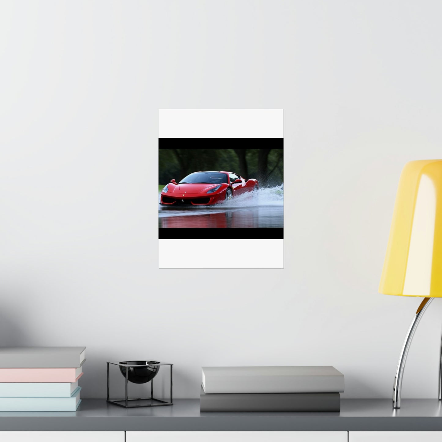 Premium Matte Vertical Posters Water Ferrari Splash 2