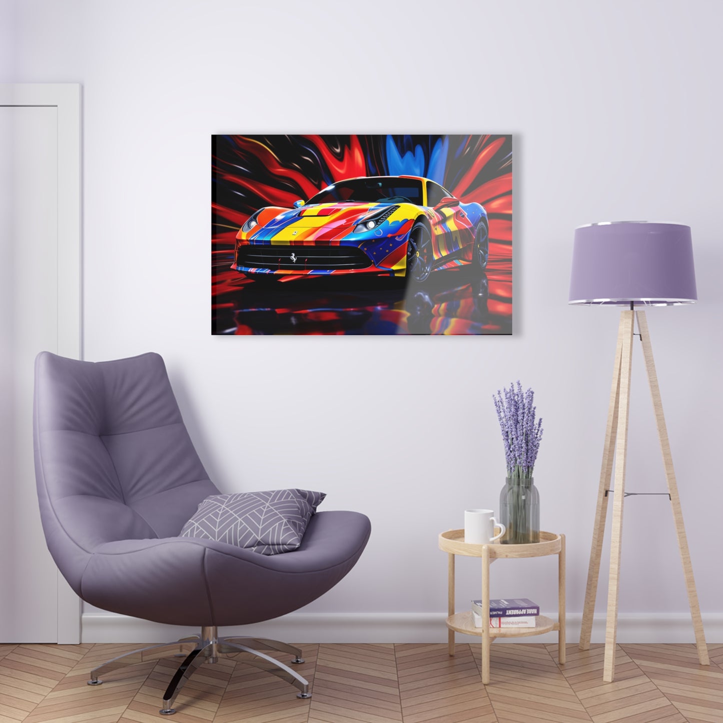 Acrylic Prints Hyper Colorfull Ferrari 1