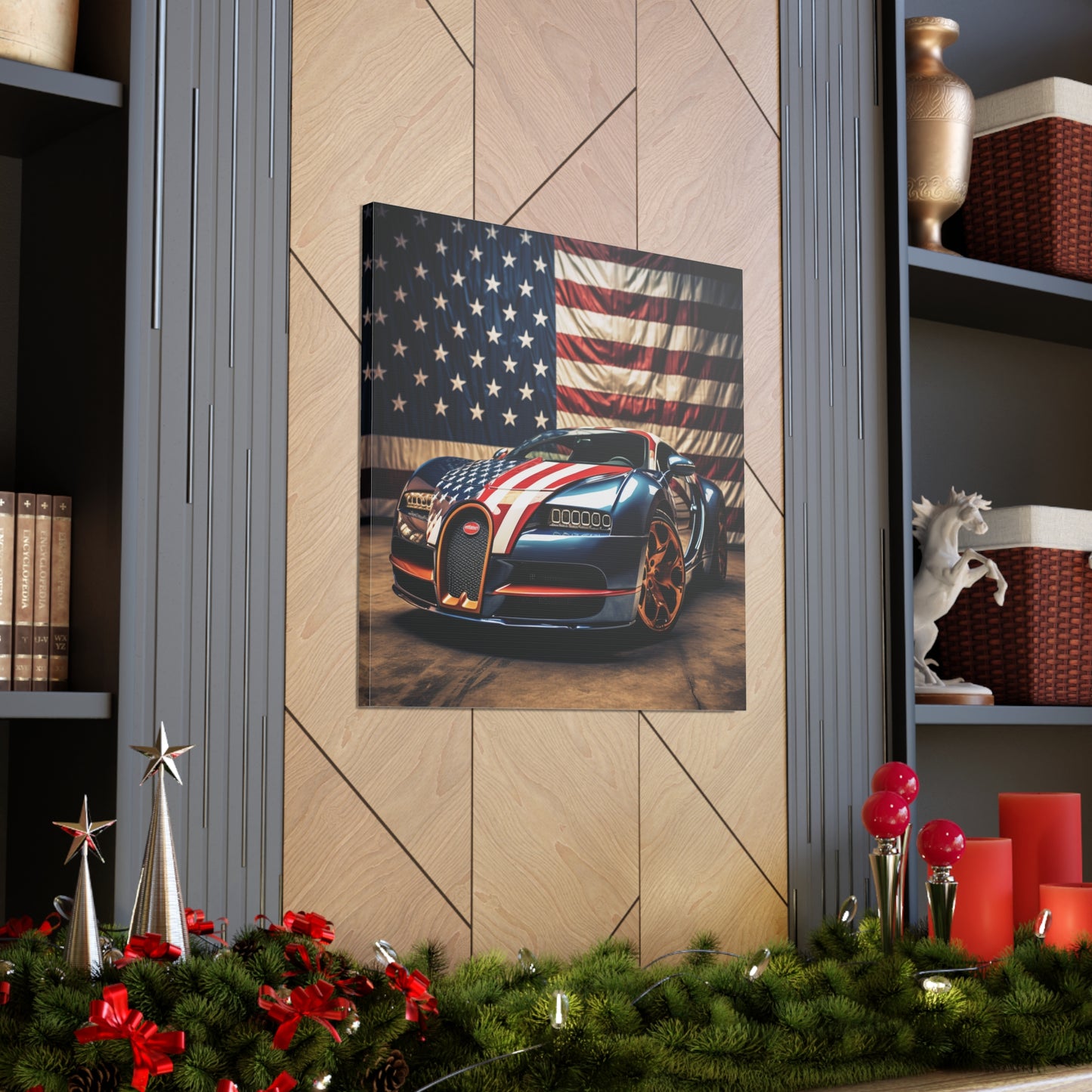 Canvas Gallery Wraps Bugatti Flag American 4