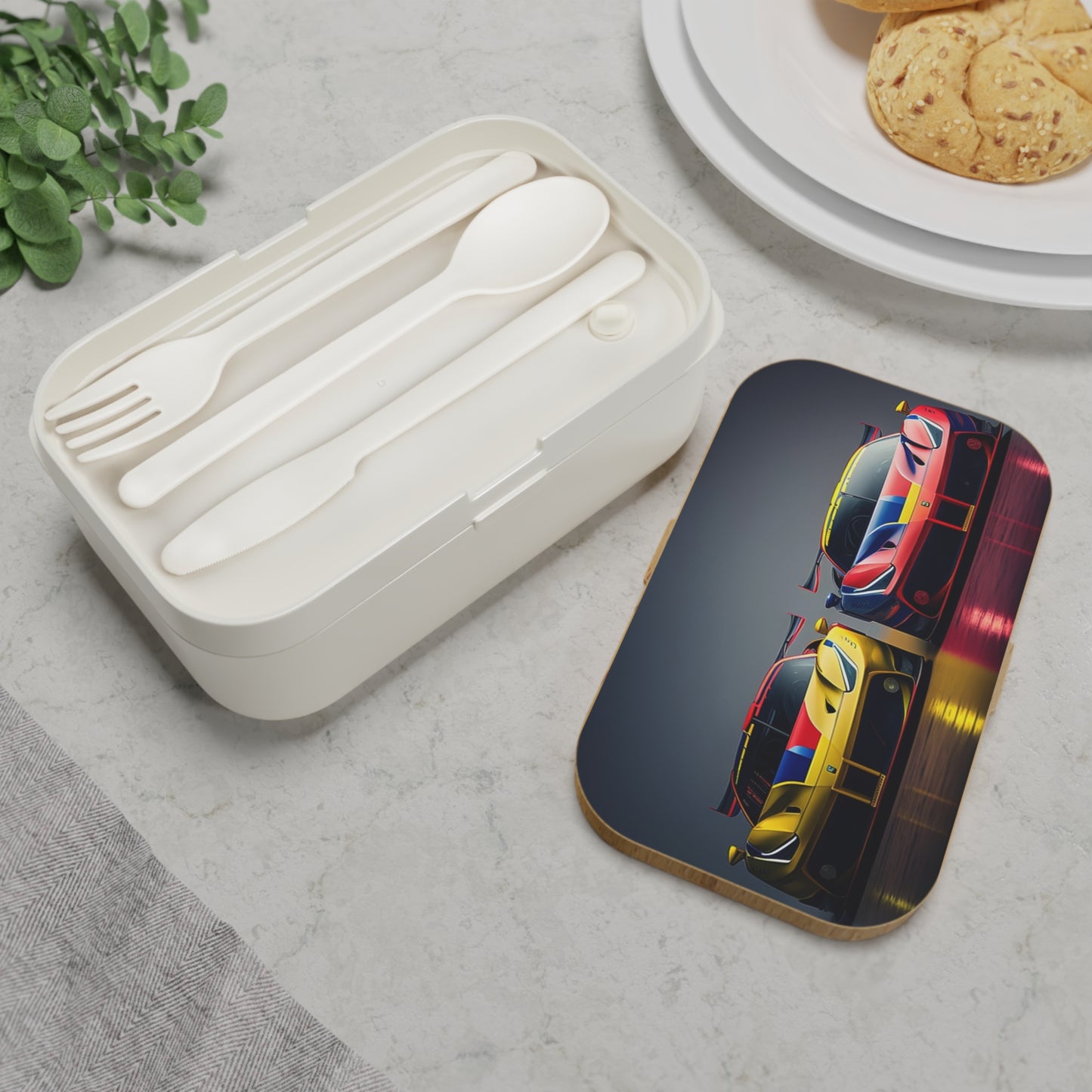 Bento Lunch Box Ferrari Red Blue 1