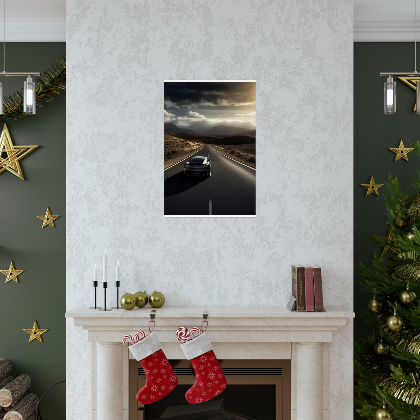 Premium Matte Vertical Posters Ferrari Road 3