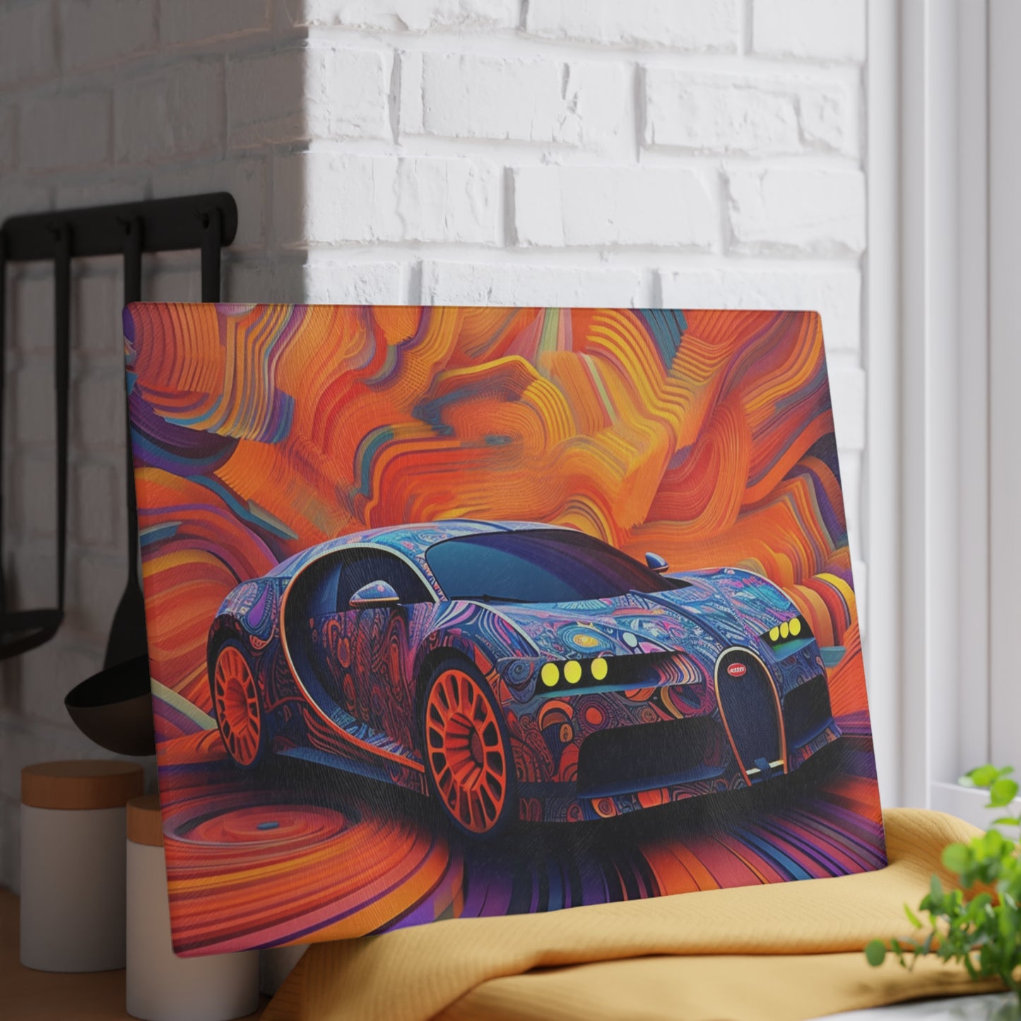 Glass Cutting Board Bugatti Abstract Concept 4