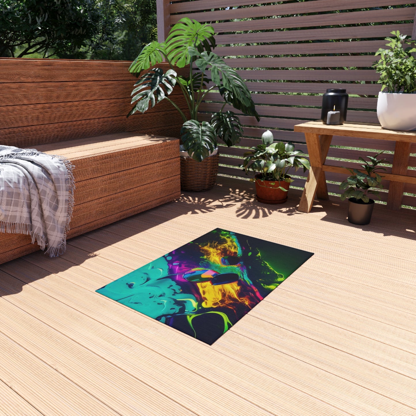 Outdoor Rug  Florescent Glow 4
