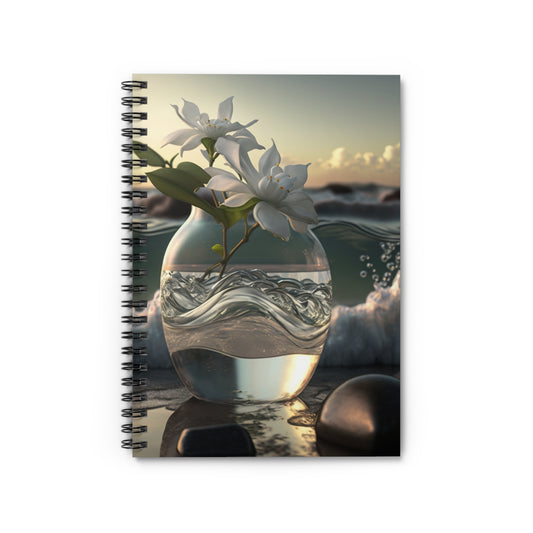 Spiral Notebook - Ruled Line Jasmine glass vase 2