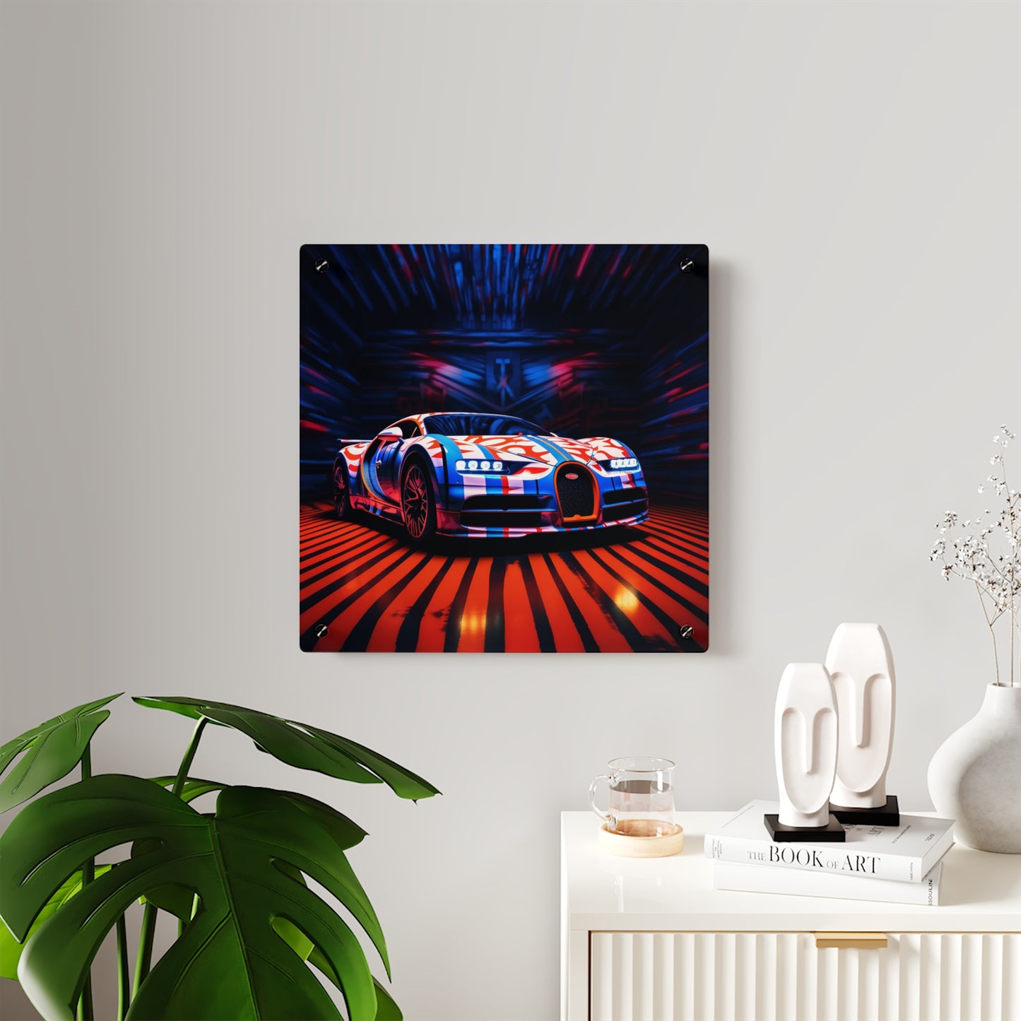 Acrylic Wall Art Panels Macro Bugatti American Flag 1