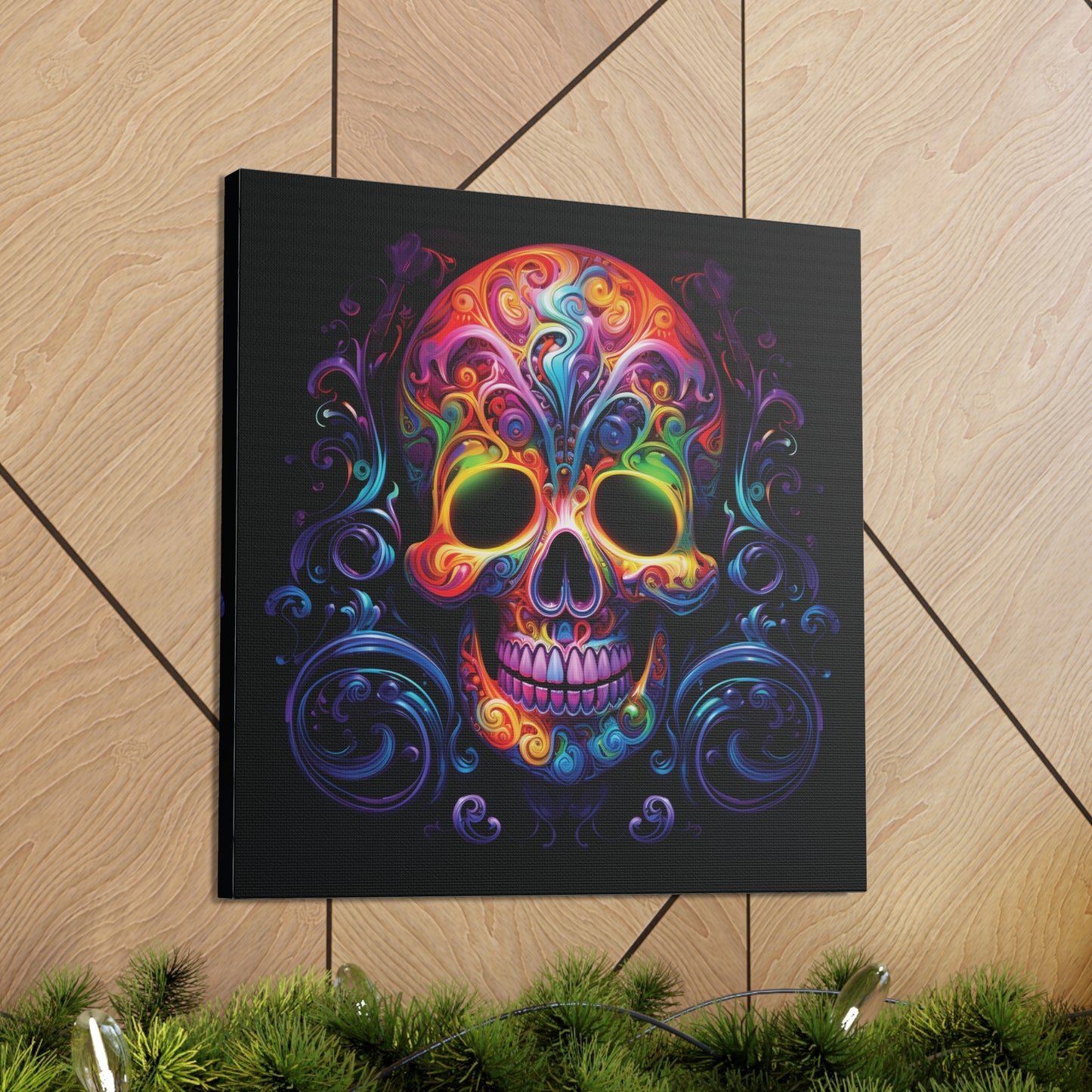 Canvas Gallery Wraps Macro Skull Color 2