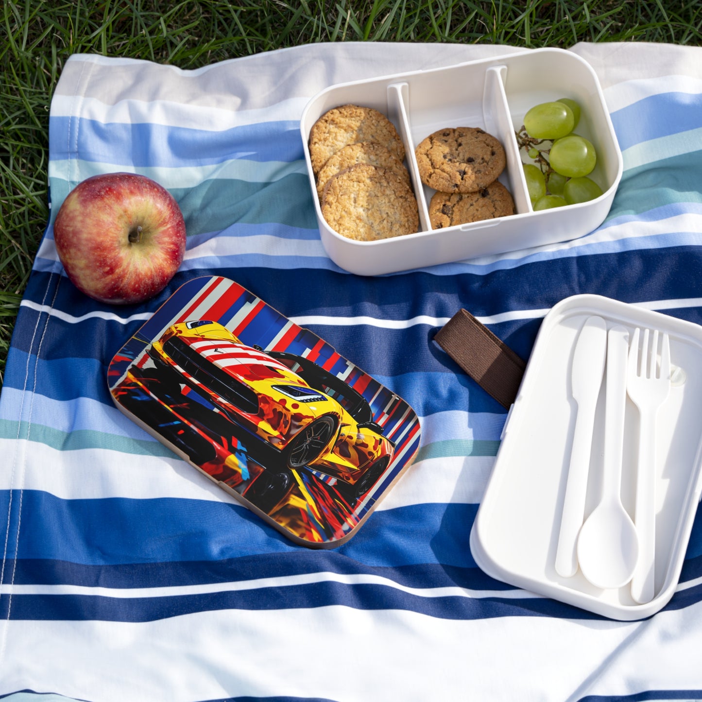 Bento Lunch Box Macro Flag Ferrari 4