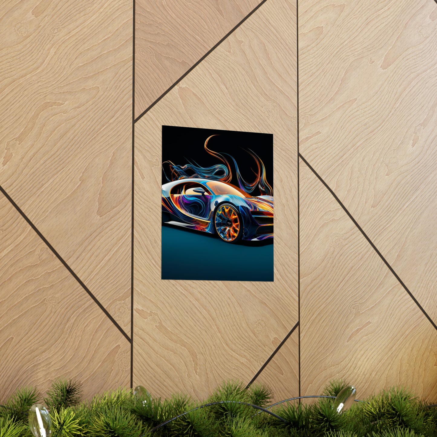 Premium Matte Vertical Posters Bugatti Abstract Flair 2