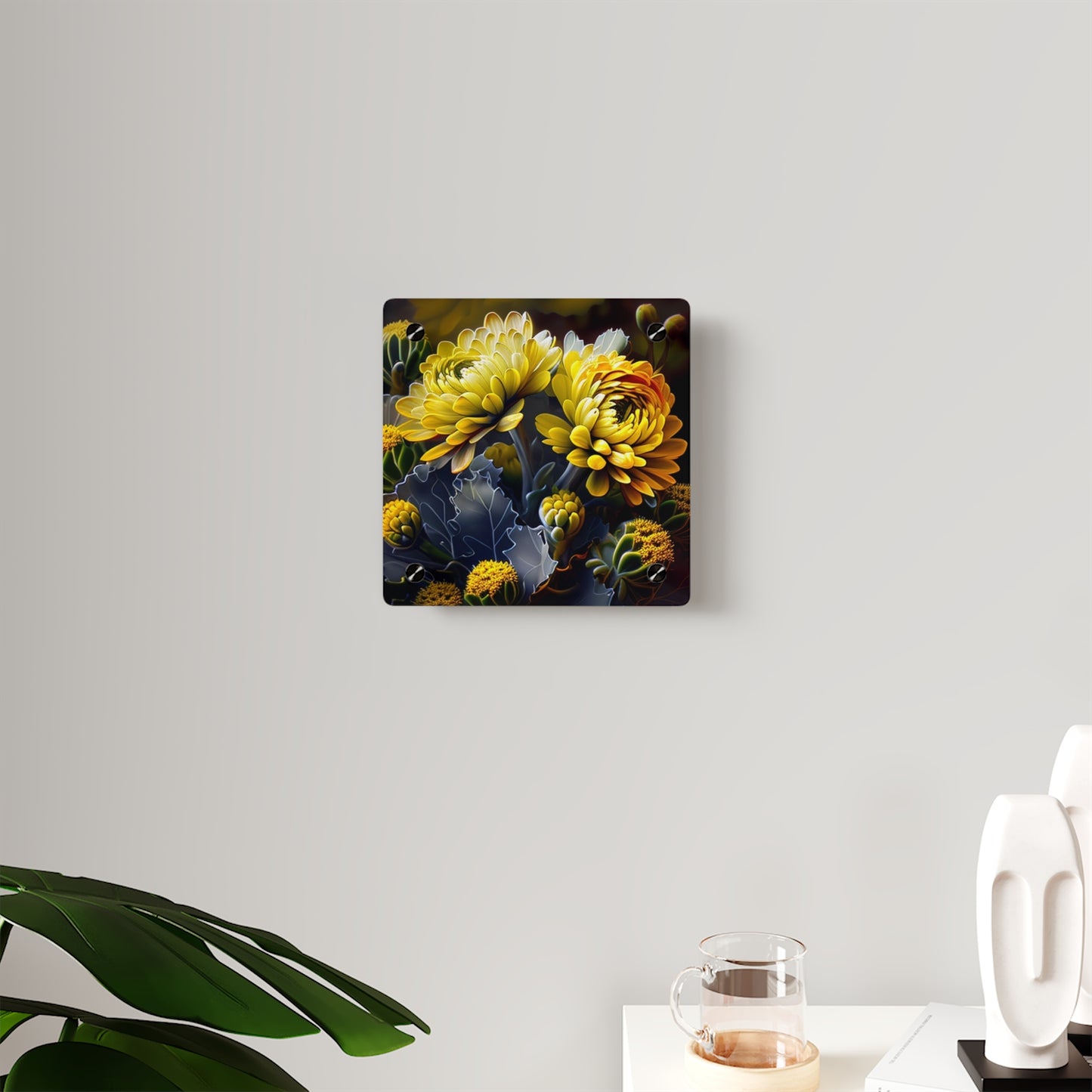 Acrylic Wall Art Panels Yellow Hermosas Flores Amarillas 1