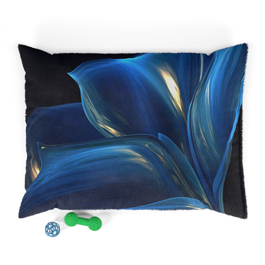 Pet Bed Abstract Blue Tulip 1