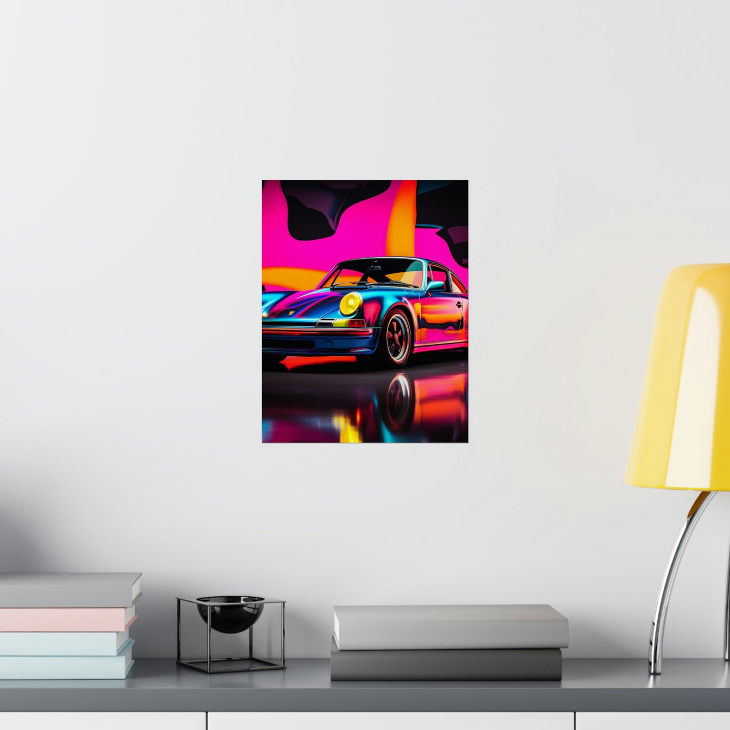 Premium Matte Vertical Posters Macro Porsche 2