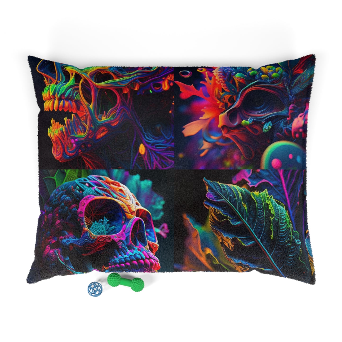 Pet Bed Florescent Skull Death 5