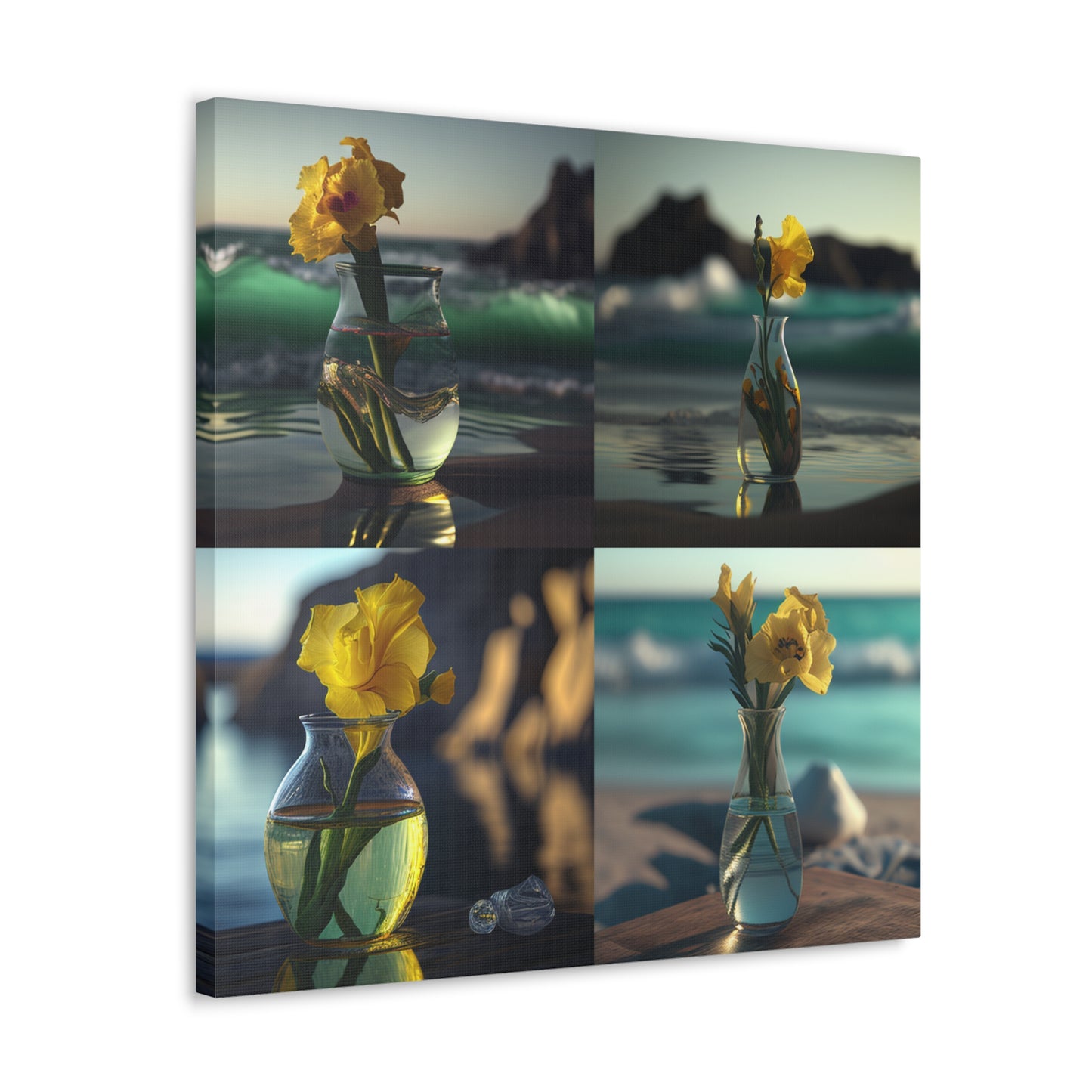 Canvas Gallery Wraps Yellow Gladiolus glass 5