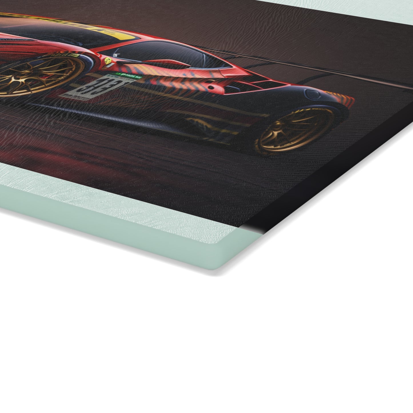 Glass Cutting Board Ferrari Red 1