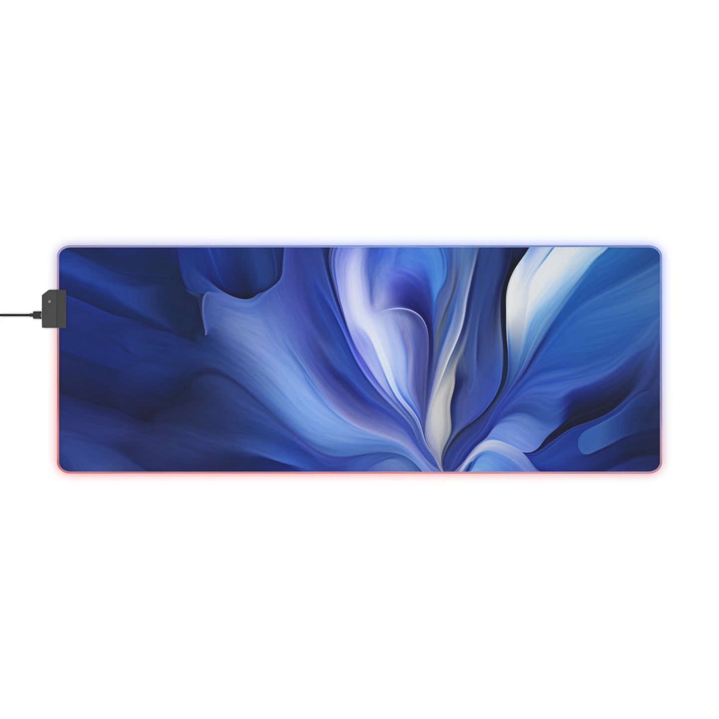 LED Gaming Mouse Pad Abstract Blue Tulip 3