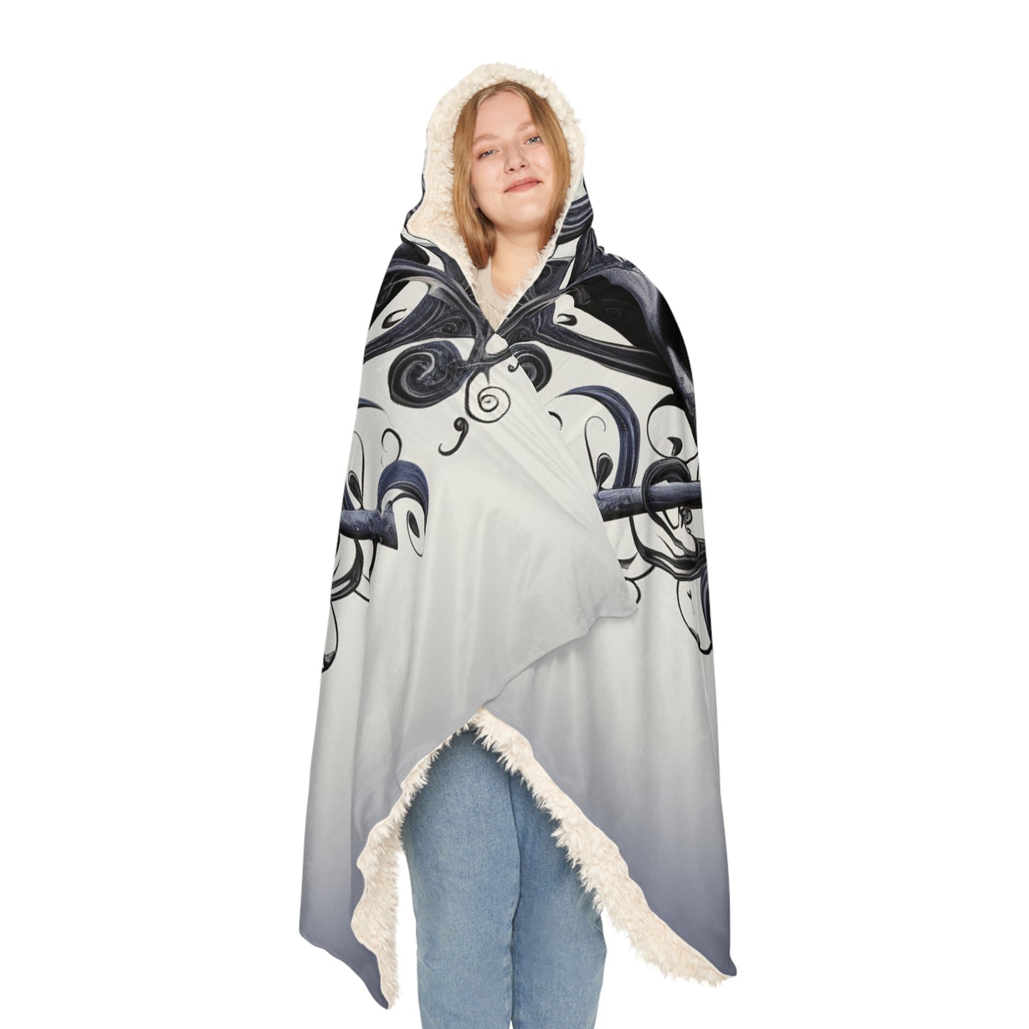 Snuggle Hooded Blanket Skull Treble Clef 1