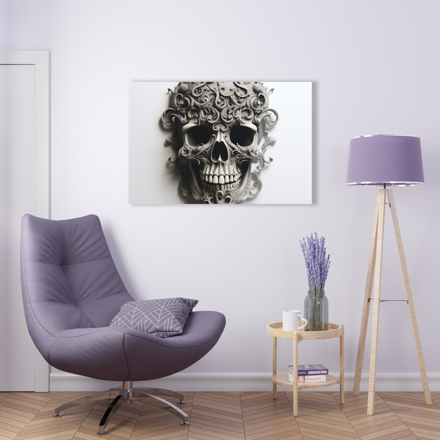 Acrylic Prints Skull Treble Clef 2