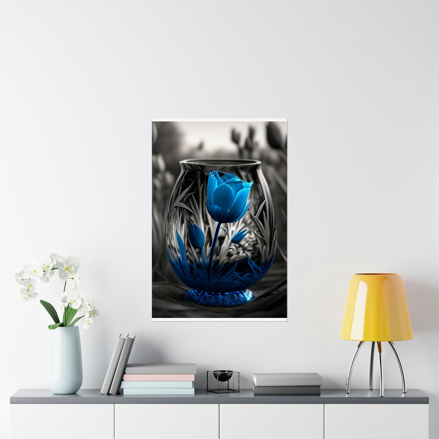 Premium Matte Vertical Posters Tulip Blue 3