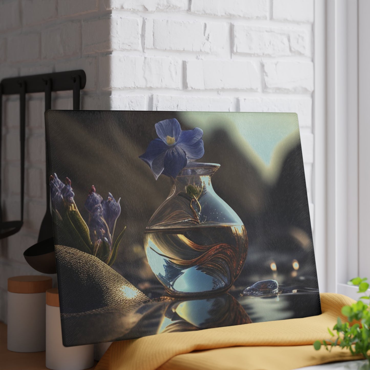 Glass Cutting Board The Bluebell 1