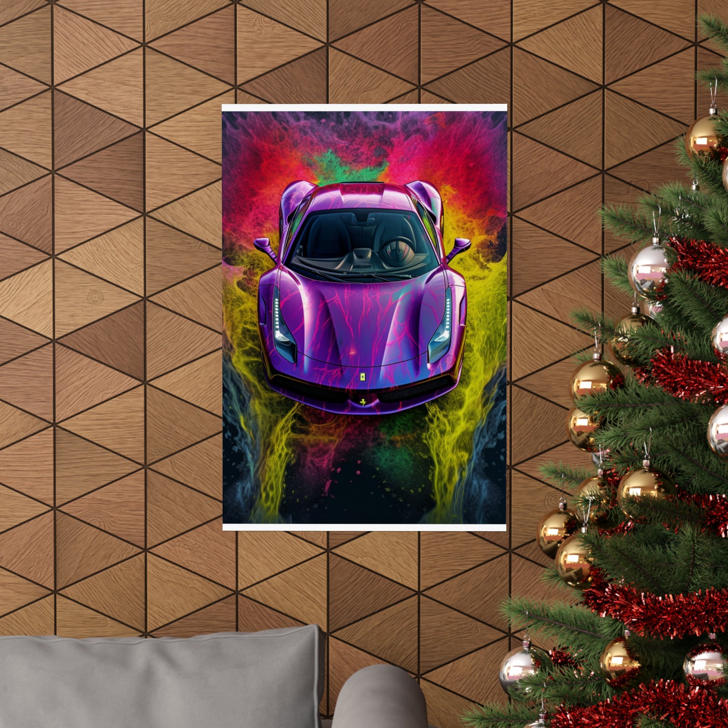 Premium Matte Vertical Posters Farrari Water 3