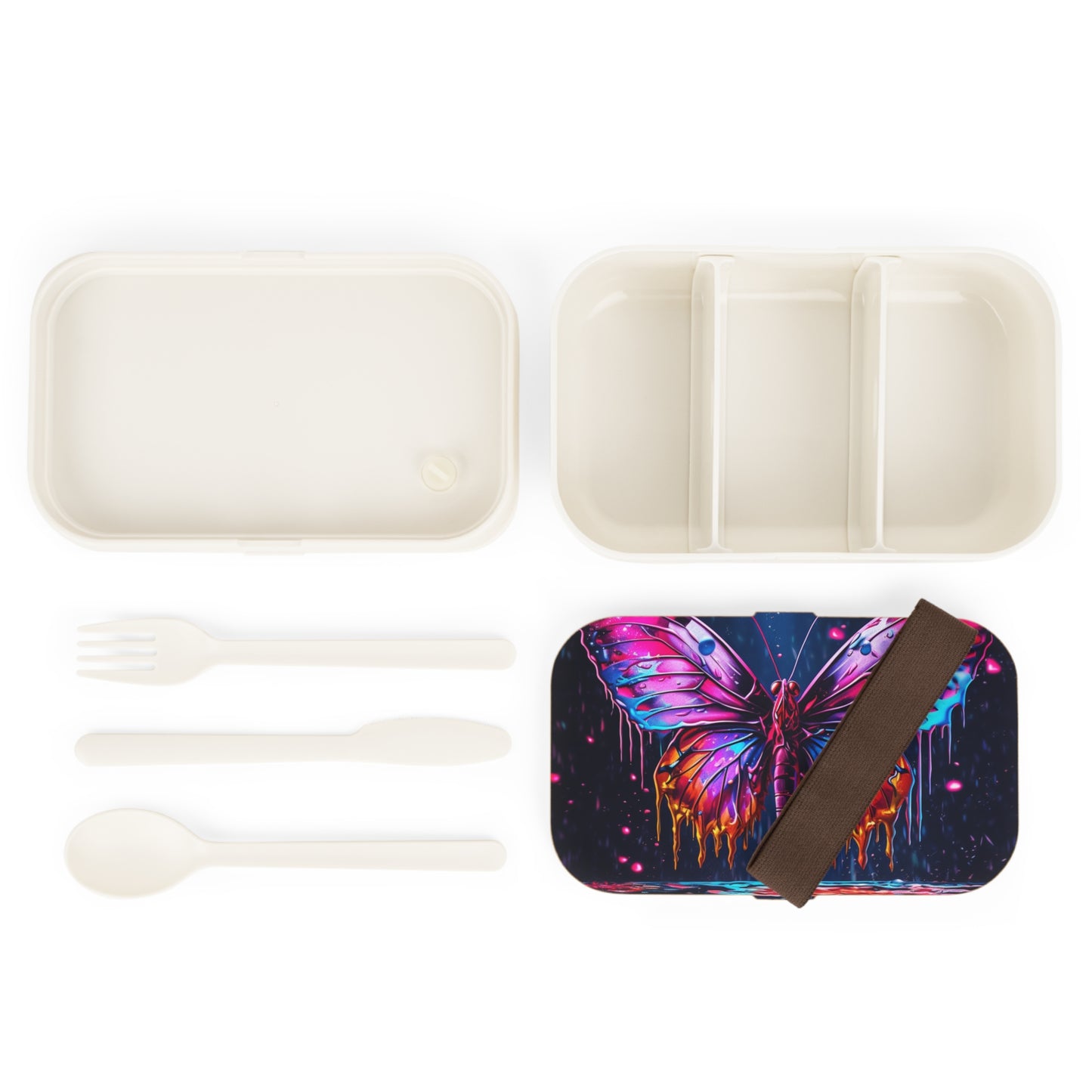 Bento Lunch Box Pink Butterfly Flair 2