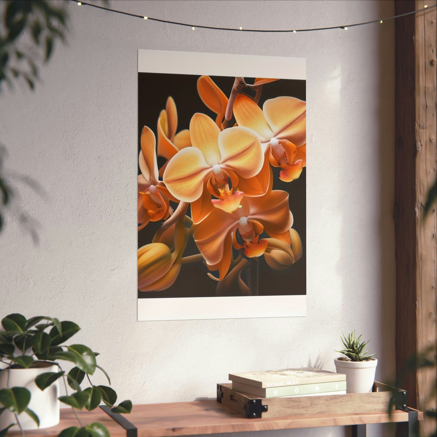 Premium Matte Vertical Posters orchid pedals 1