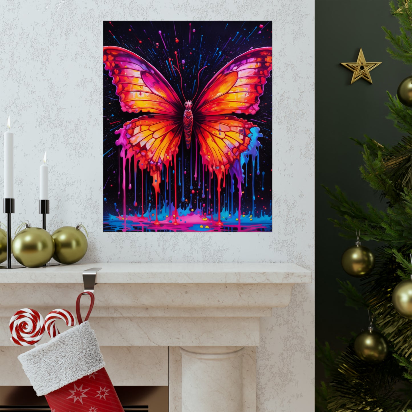 Premium Matte Vertical Posters Pink Butterfly Flair 4