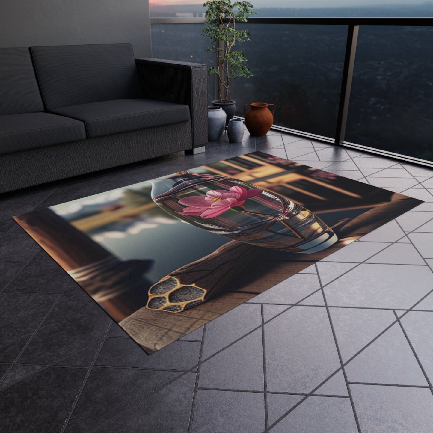 Outdoor Rug  Pink Magnolia 2