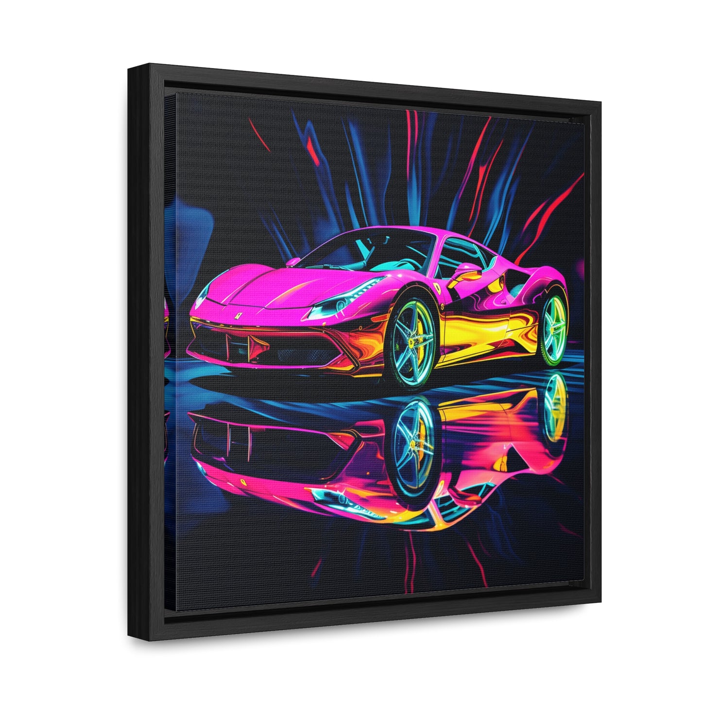 Gallery Canvas Wraps, Square Frame Pink Macro Ferrari 3