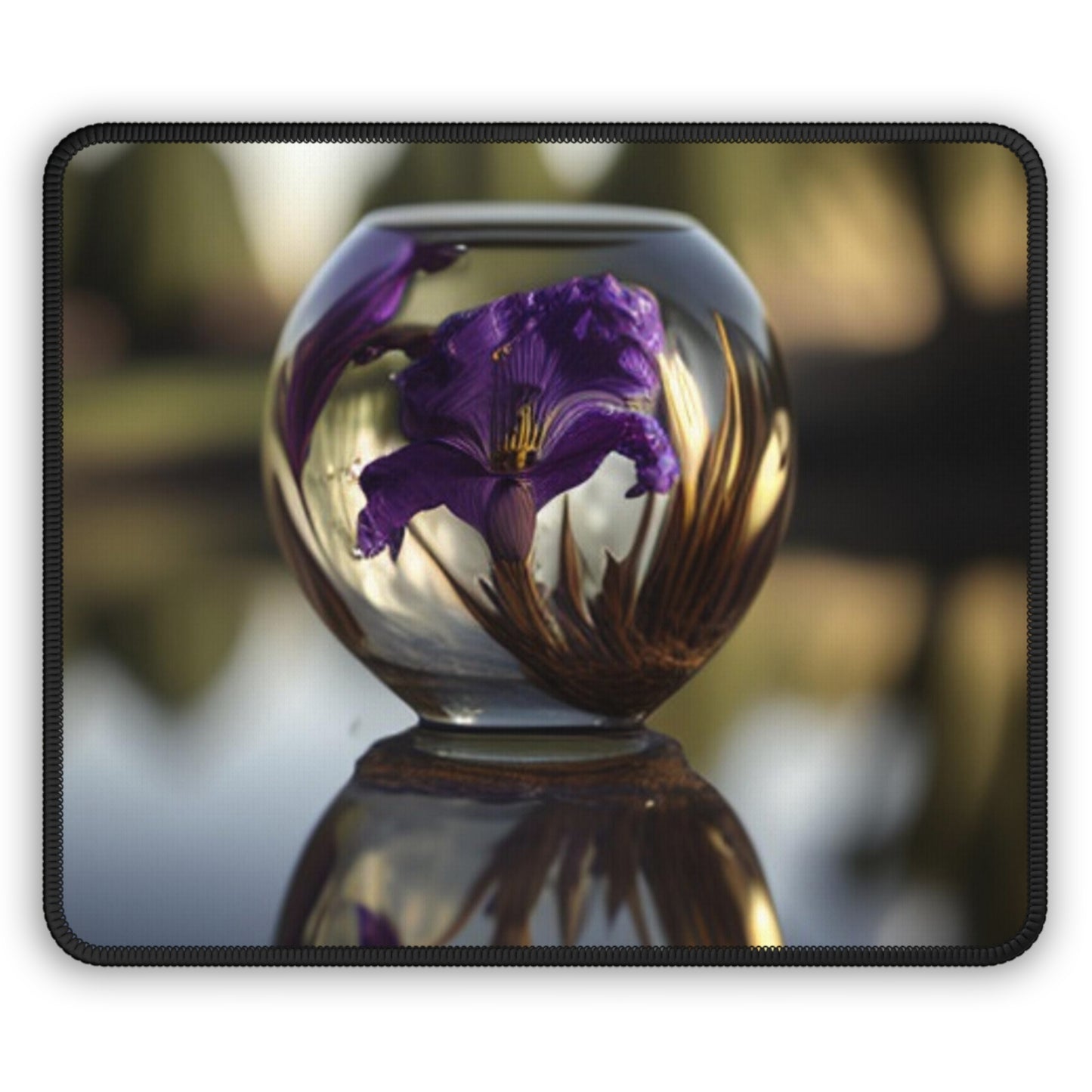 Gaming Mouse Pad  Purple Iris in a vase 2