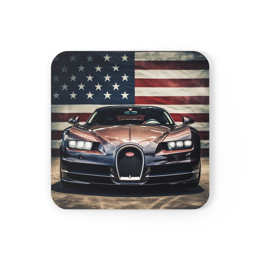 Corkwood Coaster Set Bugatti Flag 4