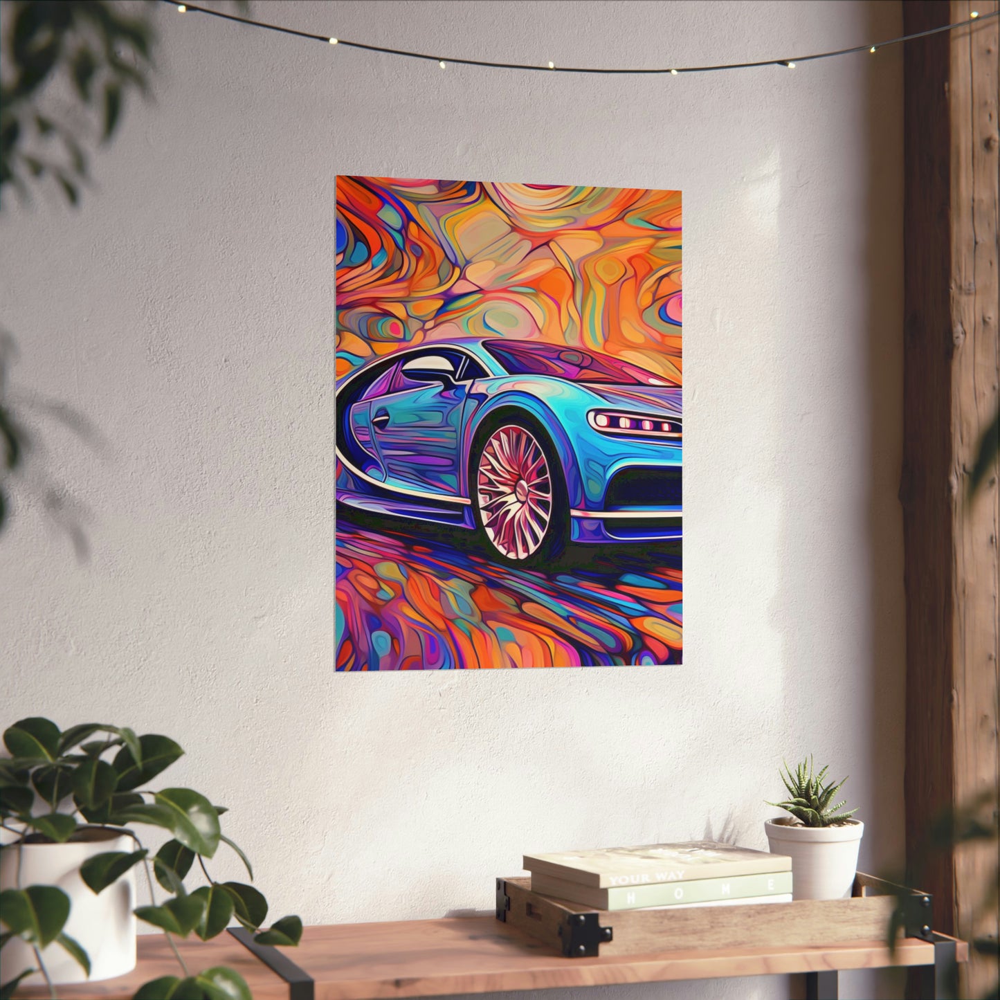 Premium Matte Vertical Posters Bugatti Abstract Concept 3