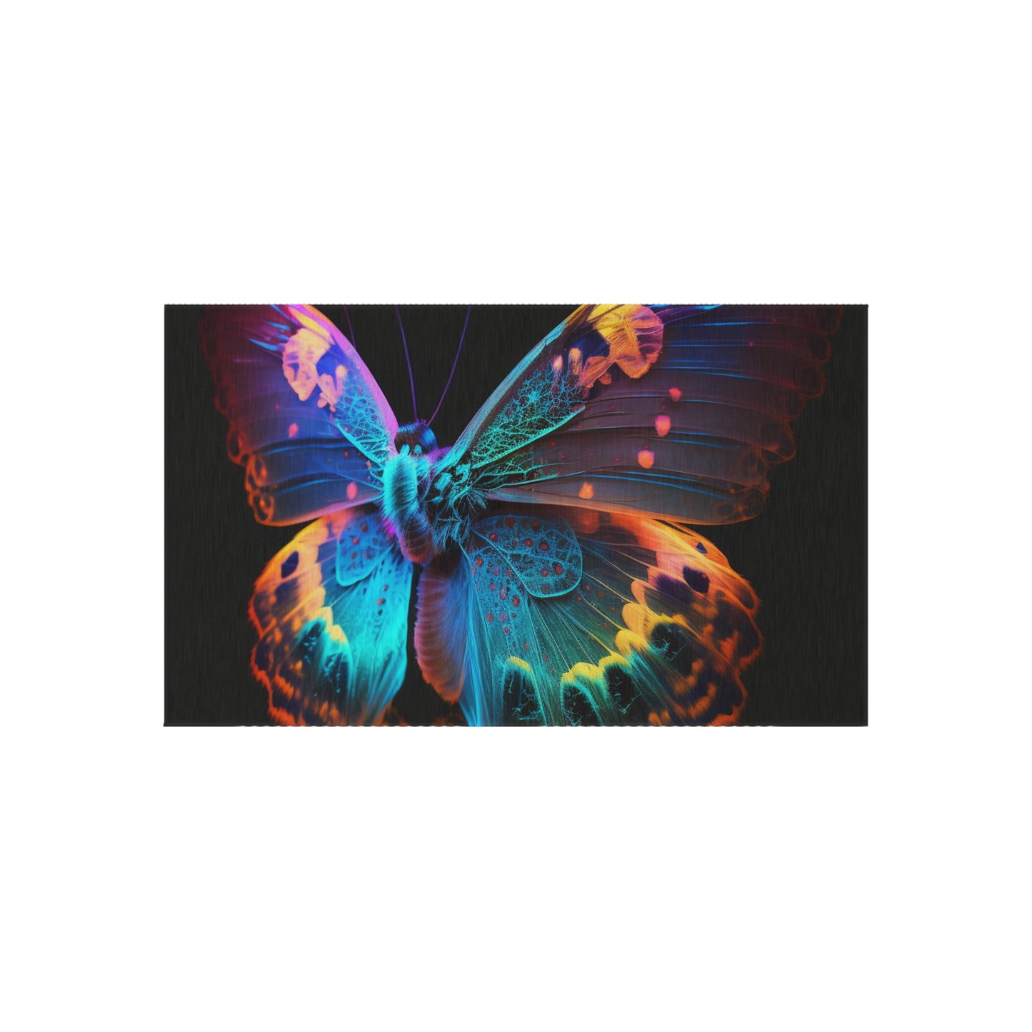 Outdoor Rug  Raw Hyper Color Butterfly 4