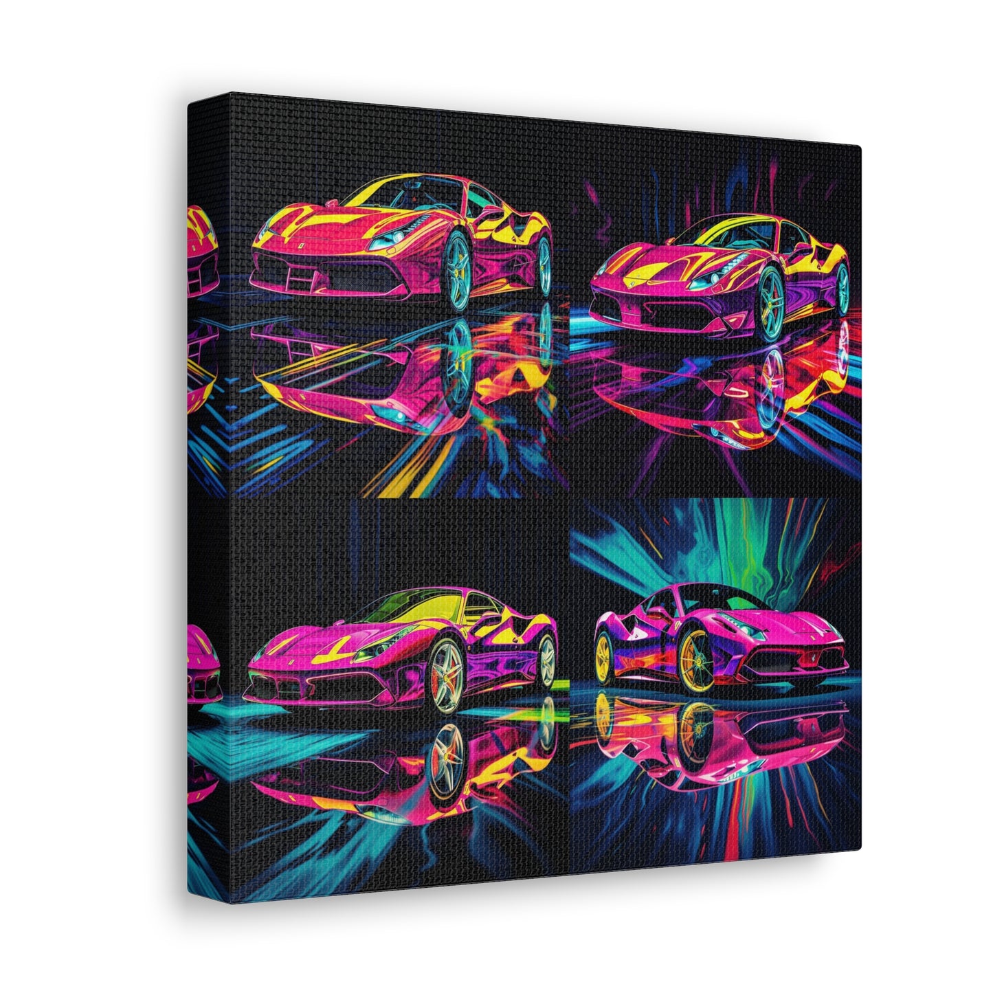 Canvas Gallery Wraps Pink Ferrari Macro 5